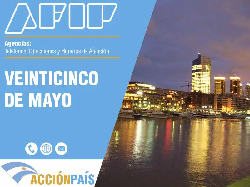 Agencias AFIP en Veinticinco de Mayo - Telfonos y Horarios de Atencin