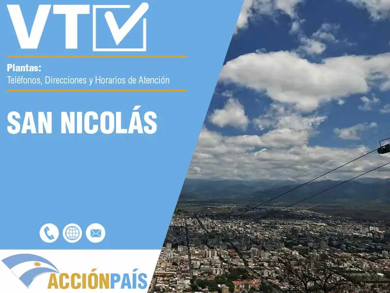 Plantas VTV en San Nicolás - Telfonos y Horarios