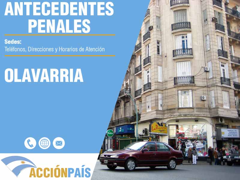 Sedes para Certificados de Antecedentes Penales en Olavarria - Telfonos y Horarios de Atencin