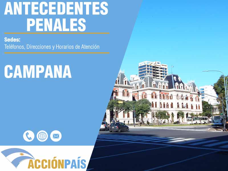 Sedes para Certificados de Antecedentes Penales en Campana - Telfonos y Horarios de Atencin